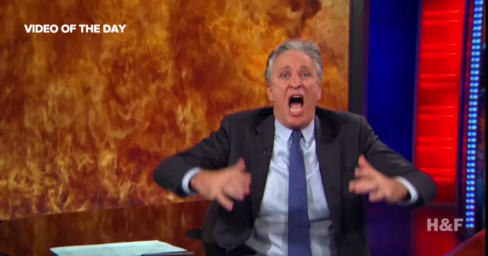Jon Stewart epically responds to Fox News calling him a "puppet of the Obama administration"