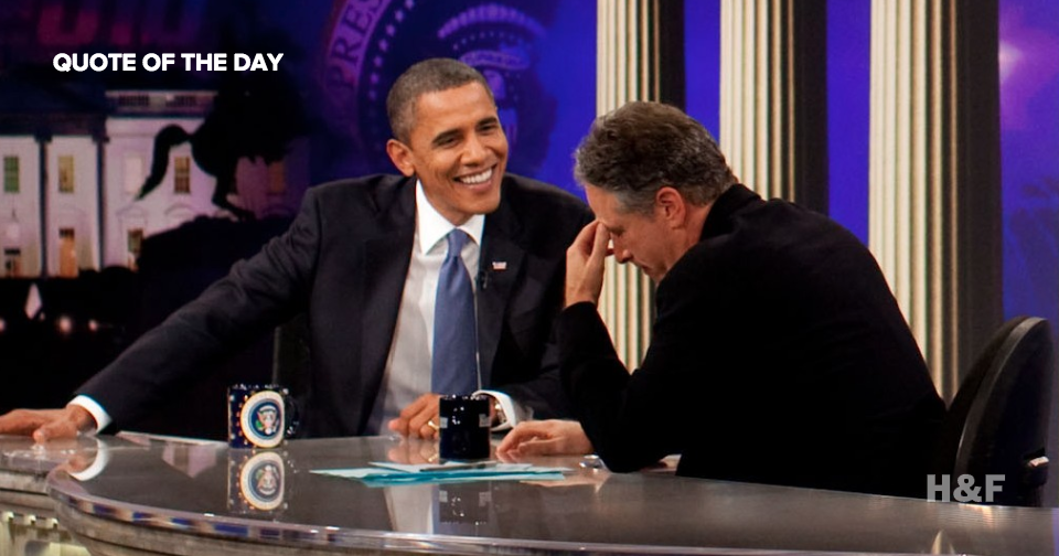 Obama says Jon Stewart "cannot leave the show"