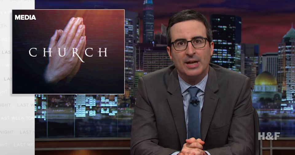 Weekend Roundup: John Oliver's church, Mockingjay's NSFW poster, and Toy Story's love story?