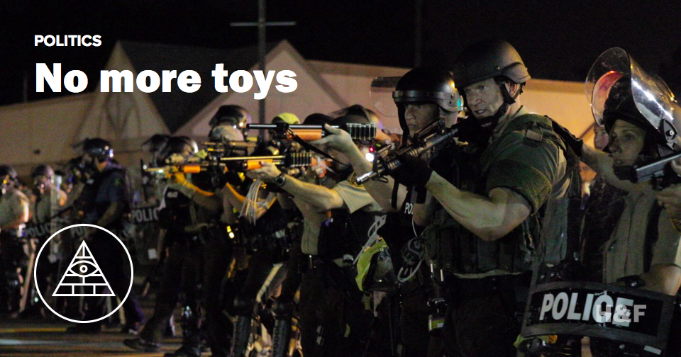 Cops now need permission to use armored vehicles, riot gear; can't use grenade launchers, bayonets