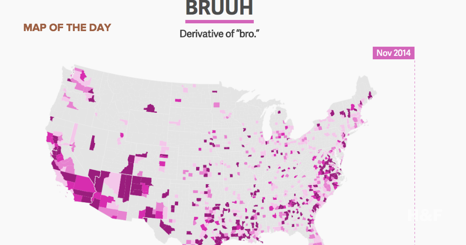 Watch slang like "bruuh" and "on fleek" spread across the United States