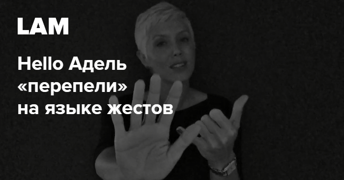 Hello Адель «перепели» на языке жестов — Look At Me