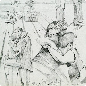 Влюблённые пары на улицах Москвы — Клуб рисовальщиков translation missing: ru.desktop.posts.titles.on The Village