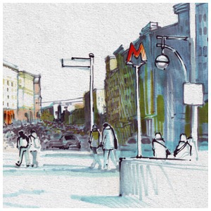 Выставка «Москва в эскизах LAM Sketching Club» в парке «Музеон» — Клуб рисовальщиков на The Village