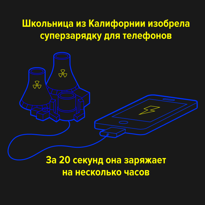 Школьница из Калифорнии изобрела суперзарядку для телефонов — Успех дня translation missing: ru.desktop.posts.titles.on The Village