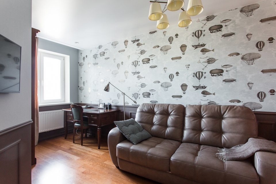 Большая квартира для семьи на «Нагатинской» с кабинетом и лимонной ...